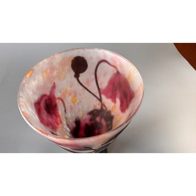 Daum Nancy, Wonderful Poppy Vase. Circa 1900 For Sale - Image 10 of 15