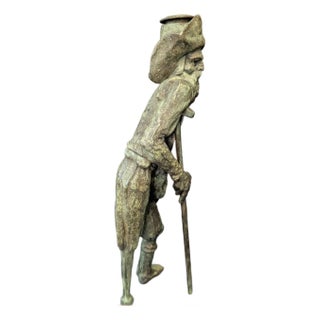 Late 19th Century French Grotesque Figural Candlestick For Sale