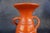 American 1930s Bauer Matt Carlton Tall Vase in Orange For Sale - Image 3 of 6