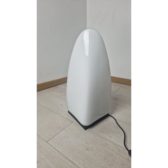 Mid-Century Modern Table Lamp in Iron and Milk Glass from Mazzega Murano, 1960s For Sale - Image 3 of 11