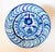 Traditional Vintage Granada Spanish Fajalauza Blue/Green Pomegranate Plate For Sale - Image 3 of 4