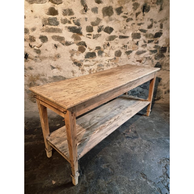 Antique French Drapers Table in Pine, 1890s For Sale - Image 8 of 18