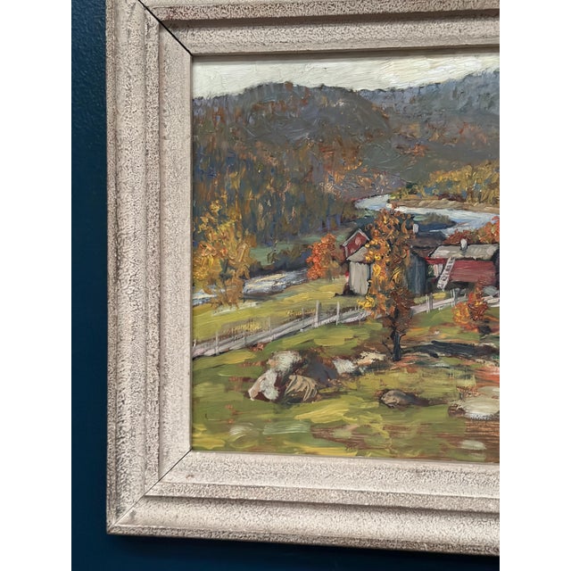 Hundt, Landscape, 1960s, Oil on Panel, Framed For Sale - Image 11 of 12