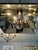 Metal Industrial Graphite Metal Chandelier With Mirrored Interior and 4 Lights For Sale - Image 7 of 8