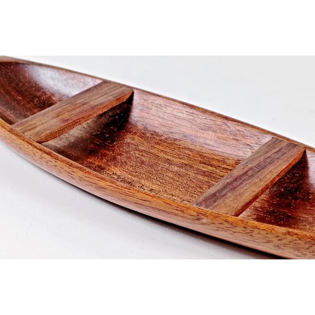 Vintage Wooden Hand Made 9.75" Boat Figurine For Sale In Phoenix - Image 6 of 10