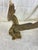 Cabin Vintage Solid Cast Brass Eagle Sculpture on Rocky Outcrop, 12” Tall For Sale - Image 3 of 11