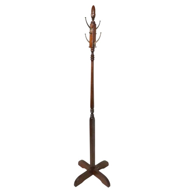 Classic freestanding coat/hat rack in very good, original, clean and ready to use condition, showing only light cosmetic...