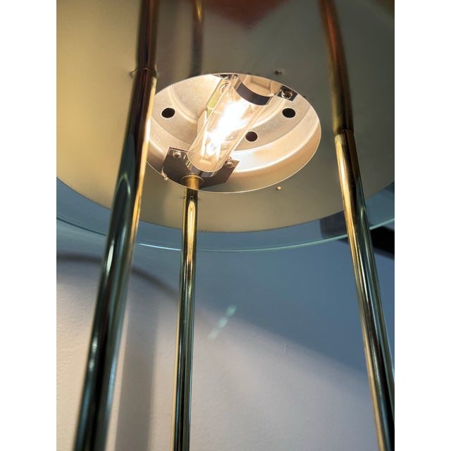 Brass Robert Sonneman "Saturn" Halogen Table Lamp for George Kovacs, C. 1980 — Brass & Glass For Sale - Image 8 of 10