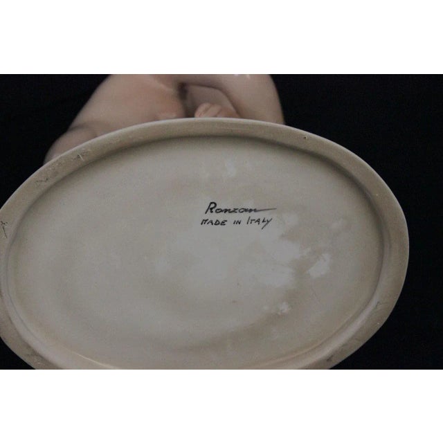 Girl with White Dove in Hand from Ronzan, 1940s For Sale - Image 3 of 4