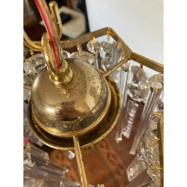 Italian Glass Star Chandelier, 1970s For Sale - Image 10 of 11