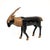 An incredibly beautiful and rare antique solid wood parcel gilt life size sculpture of an Ibex. This unusual and...