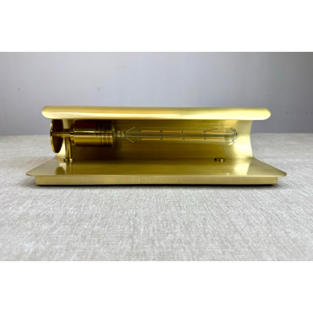 Modernist Brass “Accord” Wall Sconce by Hudson Valley Lighting For Sale - Image 9 of 10