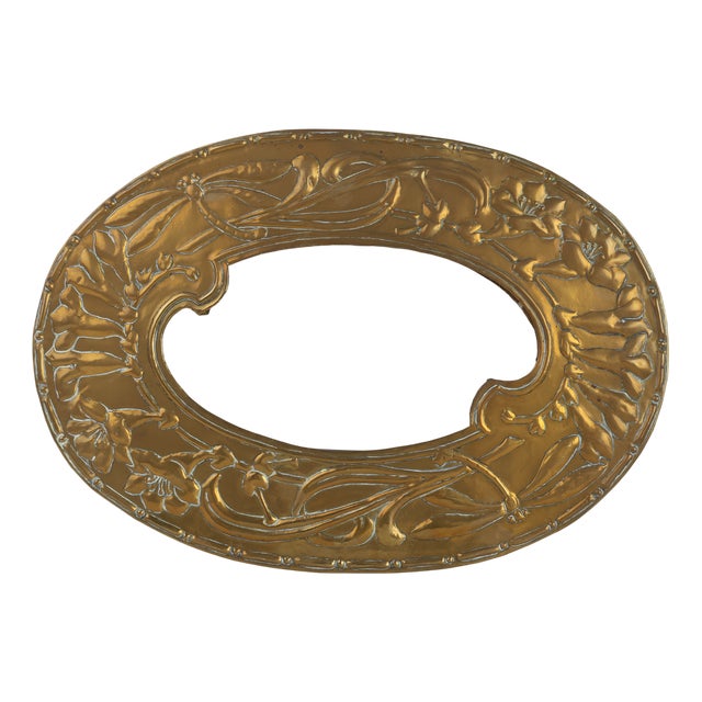 Art Nouveau Belgian Copper and Glass Photo Frame, 1910s For Sale