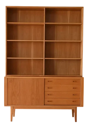 Vintage Scandinavian Oak Bookcase, 1960s