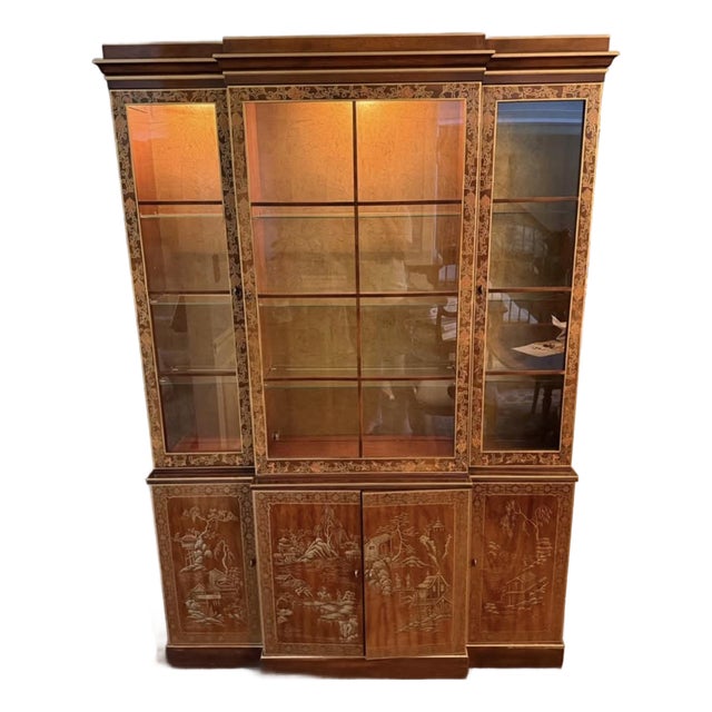 Vintage Drexel Heritage Et-Cetera China Cabinet/Breakfront For Sale