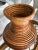 Beautiful mid-century handcrafted medium sized (20”) split reed rattan vase, with nice patina and excellent proportion....