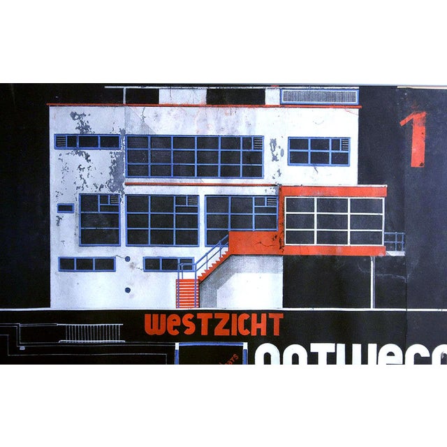 Marcel Seger, Bauhaus Villa Project Blue Print and Perspective, 1932, Charcoal & Pastel & Paper, Framed For Sale - Image 12 of 18