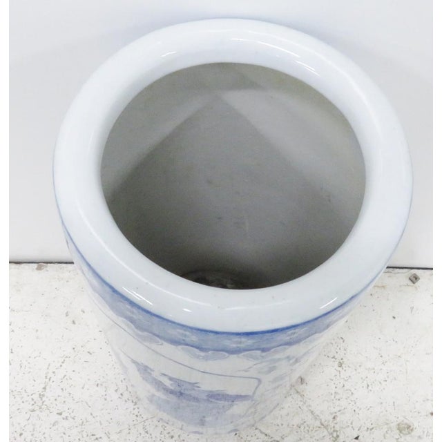 Chinese Blue & White Porcelain Umbrella Holder Chairish