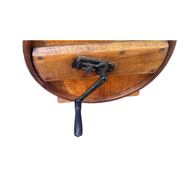 Antique Primitive Butter Churn Side Table For Sale - Image 11 of 16