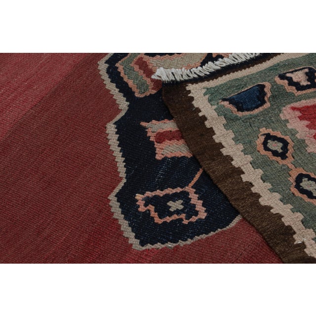 Textile 1950s Vintage Afghani Tribal Kilim Rug With Open Field and Medallions From Rug & Kilim For Sale - Image 7 of 7