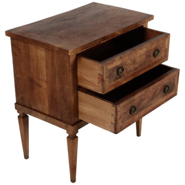 Small Antique Baroque Louis XVI Chest of Drawers in Walnut, 1800 For Sale - Image 10 of 18
