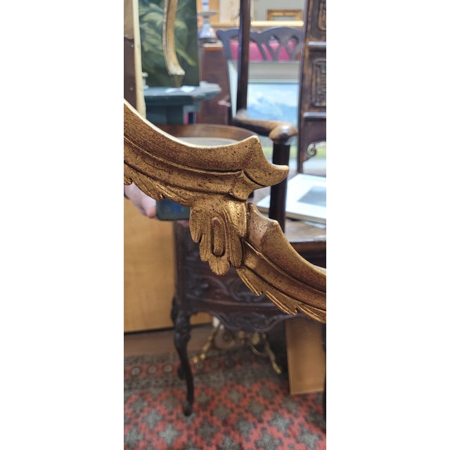 Wood Fine French Rococo Style Gilt Wood Wall or Mantel Mirror For Sale - Image 7 of 10