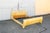 Mid-Century Modern Wooden Parchment, and Brass Bed, Italy, 1940s For Sale - Image 3 of 8