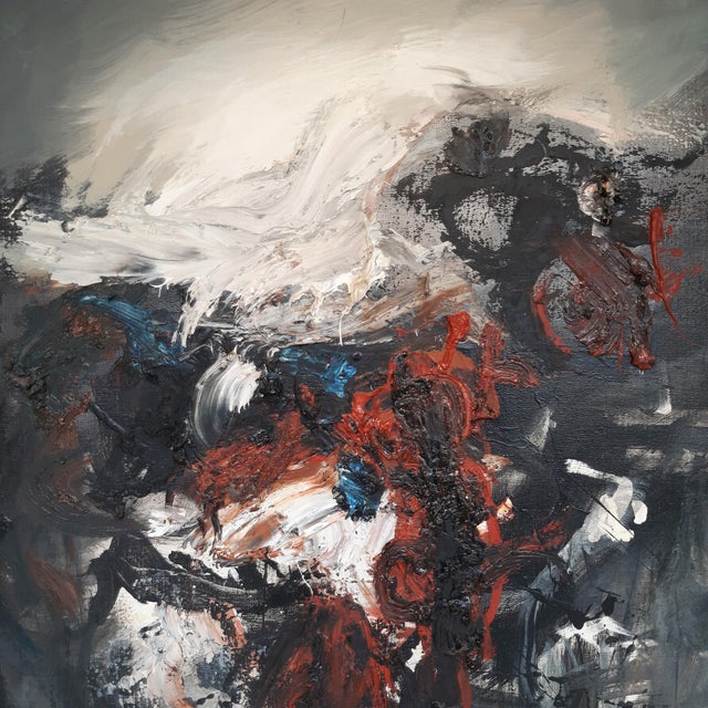 Preben Wölck, Composition, 1966, Oil on Canvas For Sale - Image 6 of 17
