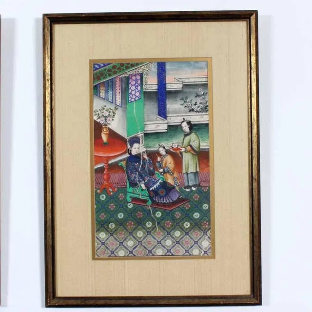 A Pair of 19th Century Pith Paintings For Sale - Image 4 of 7