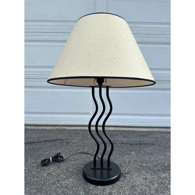 Black Postmodern Squiggle Table Lamps For Sale - Image 8 of 8