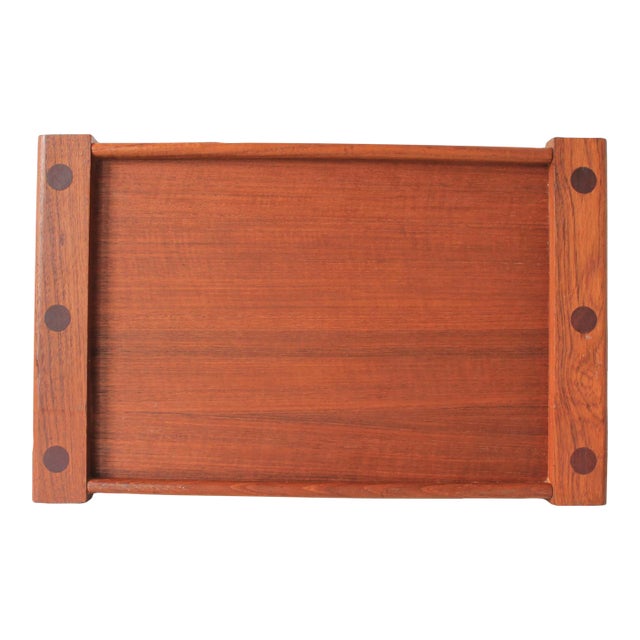 Vintage Teakwood Tray B&m Thailand For Sale