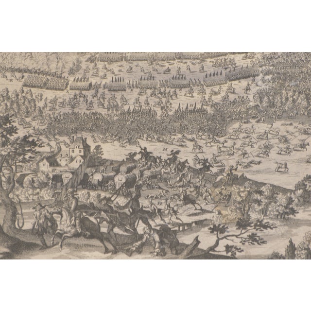 Steel Engraving, Battle of Rosbach, 05.11.1757, Prussia vs. France, Framed Under Glass For Sale - Image 4 of 6