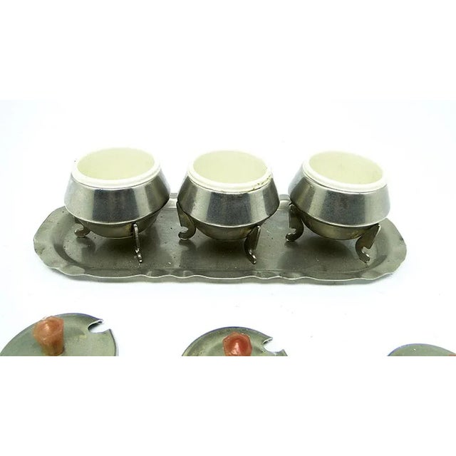 1950s Art Deco Salt Holder Set, Poland, 1950s, Set of 4 For Sale - Image 5 of 7