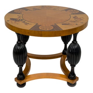Swedish Grace Marquetry Table by Birger Ekman for Mjölby Intarsia, 1935 For Sale