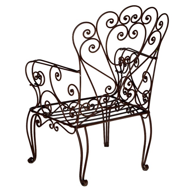 Vintage Wrought Iron Garden Chairs, Set/3 For Sale In Los Angeles - Image 6 of 12