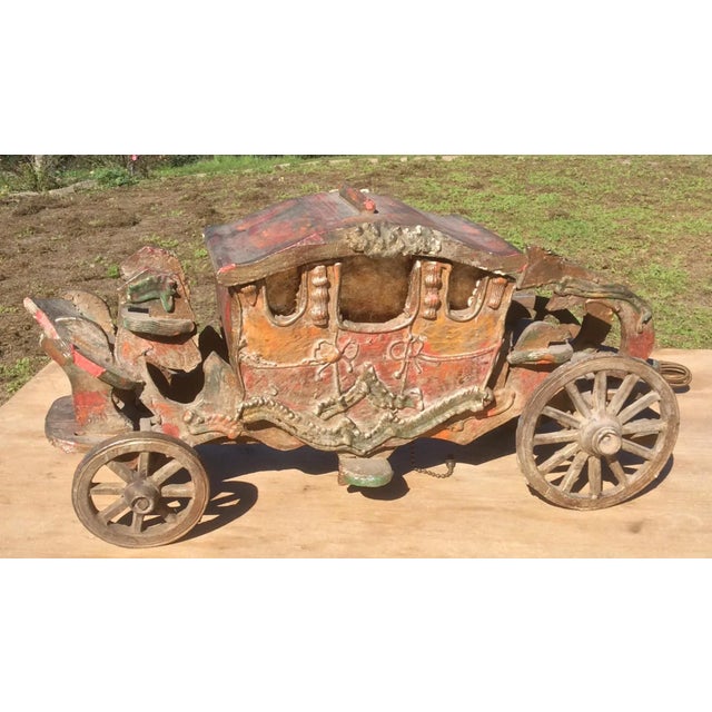 Antique Carriage Themed Lamp For Sale - Image 10 of 10
