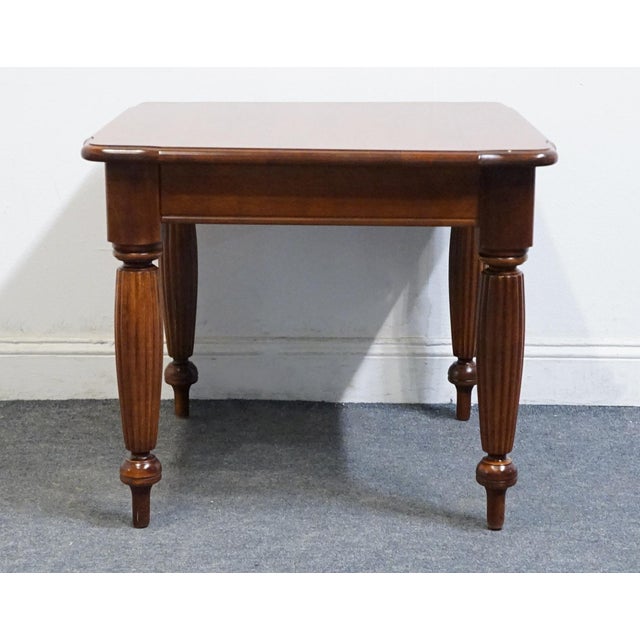 Wood Nichols & Stone Solid Cherry Early American Colonial 28" Square Accent End Table 9135q-070 For Sale - Image 7 of 10