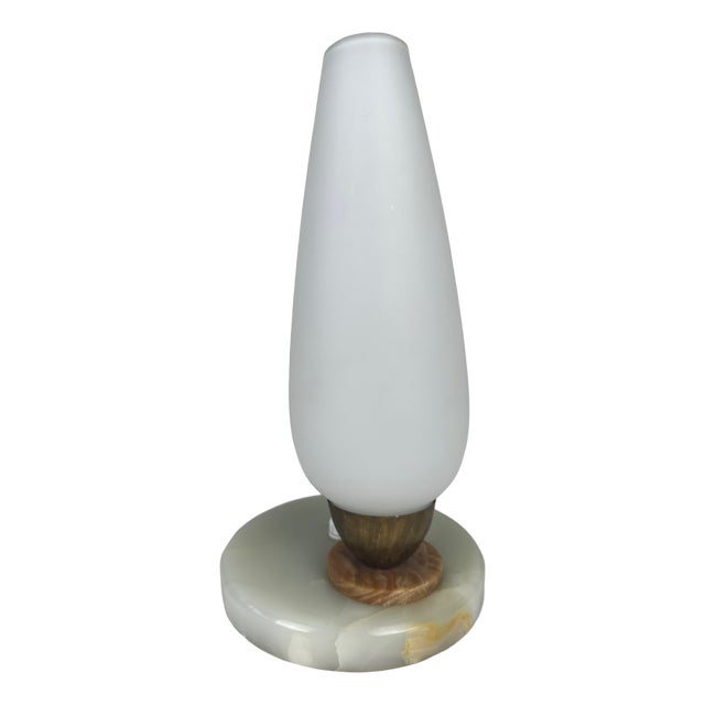 Vintage Mood Lamp in Opaline Glass For Sale