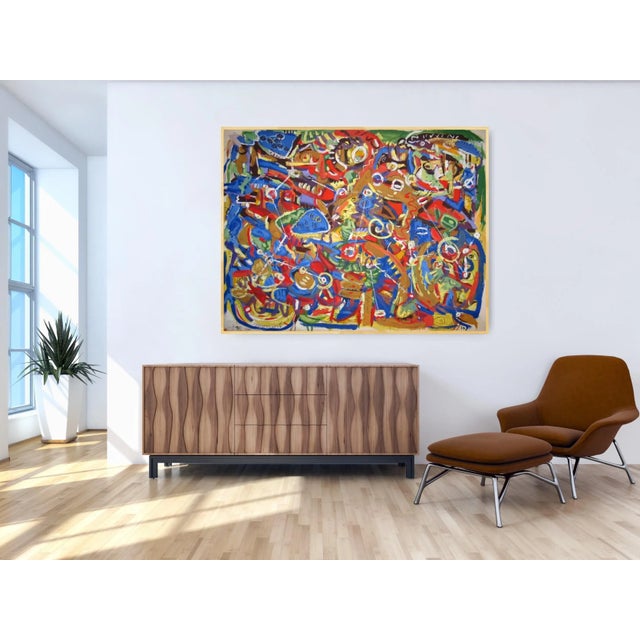 #Very Large Framed 1980s Street Art Inspired Abstract Acrylic Painting by Sto For Sale - Image 11 of 12