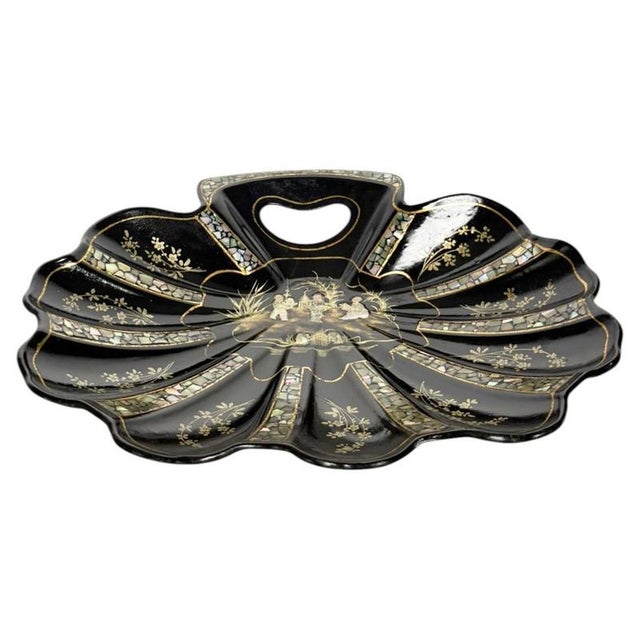 Napoleon III Papier-Mâché Catchall, France, 1880 For Sale - Image 12 of 12