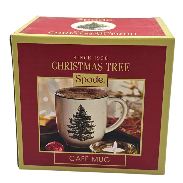 Spode Christmas Tree Café Mugs, Set of 4, 14oz Gift Boxed For Sale - Image 10 of 13