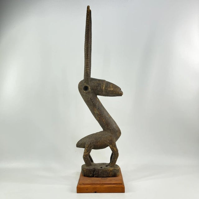African Early 20th Century Bamana Chi Wara Antelope Headcrest Mali For Sale - Image 3 of 11