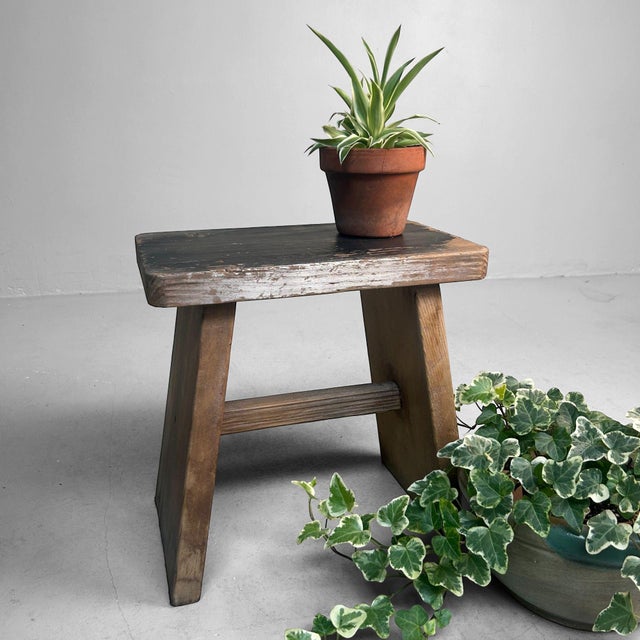 Simple and elegant in form, this authentic Japanese step stool from the 1950s is a beautiful example of timeless...