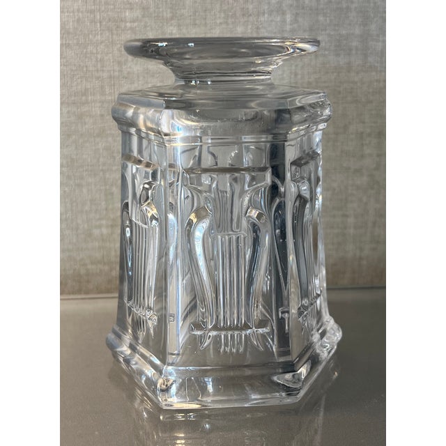 Glass Antique 19th Century American Classical Boston & Sandwich Flint Glass Lyre Vase For Sale - Image 7 of 13