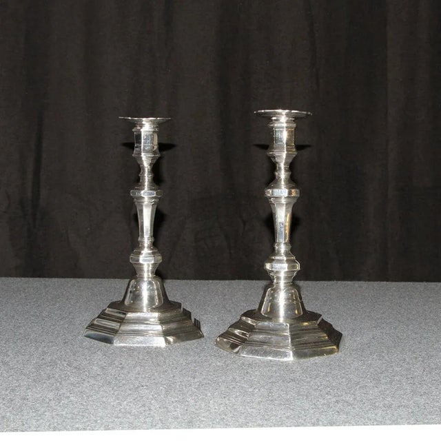 French Antique French Louis XVI Candlesticks - a Pair For Sale - Image 3 of 8
