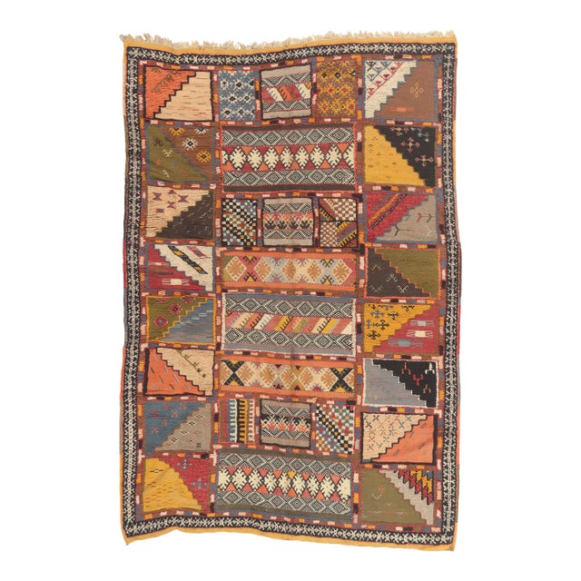 22110 Taznakht Glaoui Moroccan Rug, 06'11 X 10'03 For Sale
