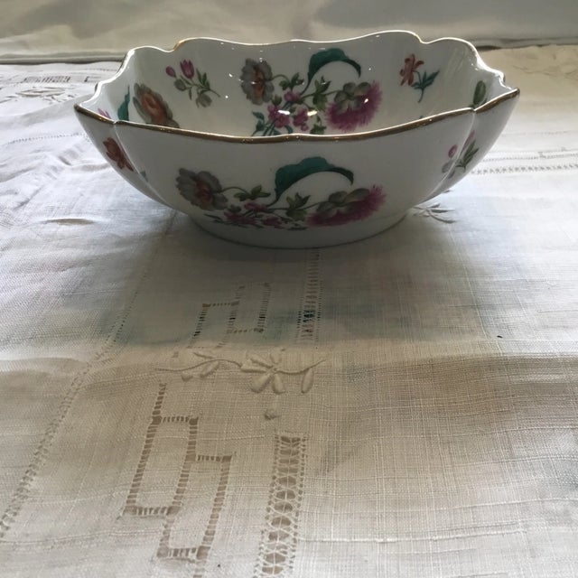 1980s 1980s France Limoges Botantical Square Porcelain Nesting Serving Bowl For Sale - Image 5 of 6