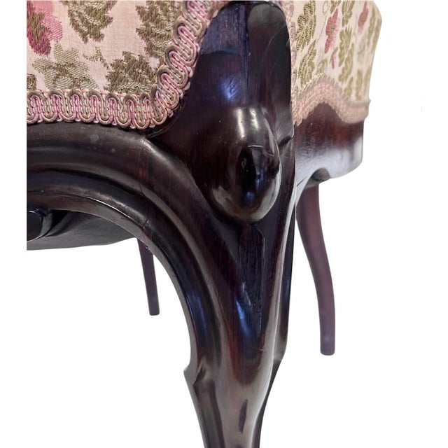 Mid 19th Century Antique American Ballon-Back Rosewood Chairs. Set of 4 For Sale - Image 13 of 14