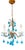 Italian Chandelier in Gilt Metal with Murano Glass Drops, 1960 For Sale