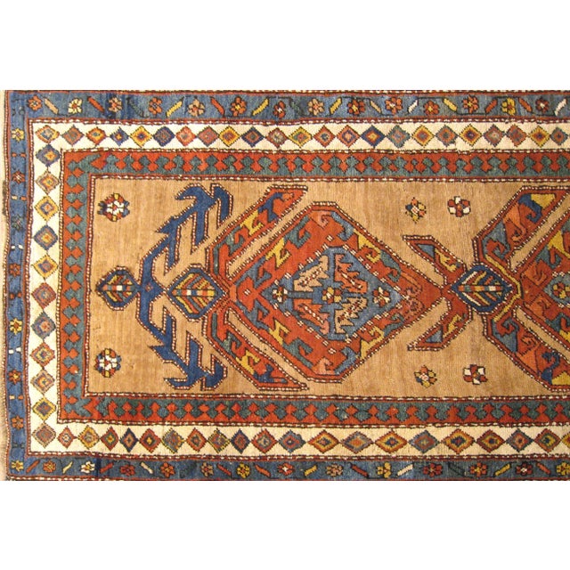 1900s Antique Persian Camel Hair Serab Oriental Rug-3’7’x7’5" For Sale - Image 4 of 5